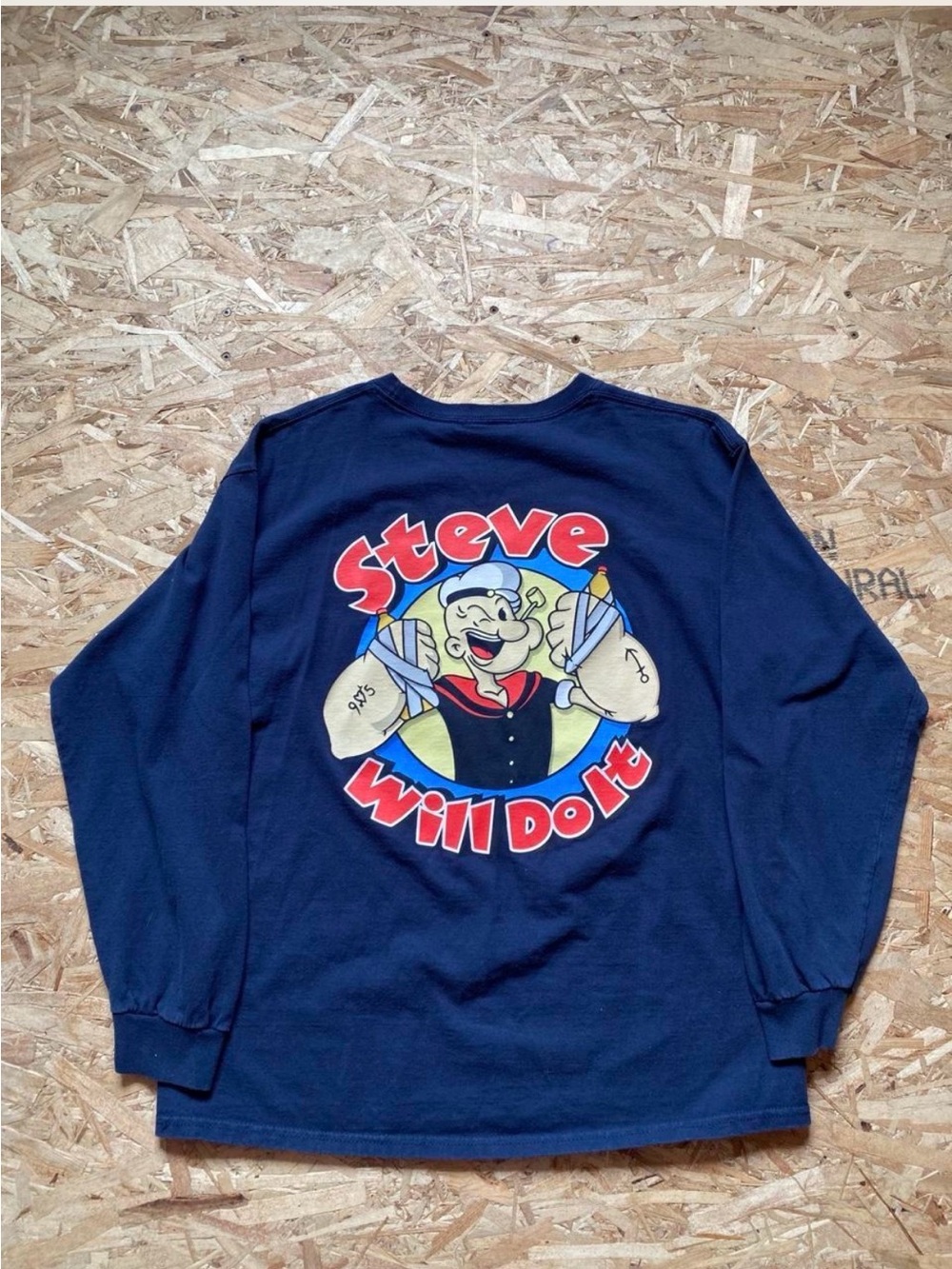 Navy 'Steve Will Do It' Graphic  Long-Sleeve Shirt